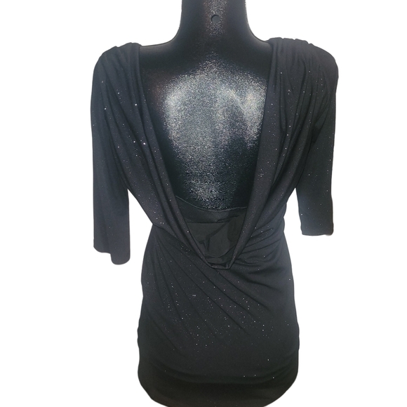 Eclipse little black dress with open slouchy back Sz.L - Picture 6 of 7